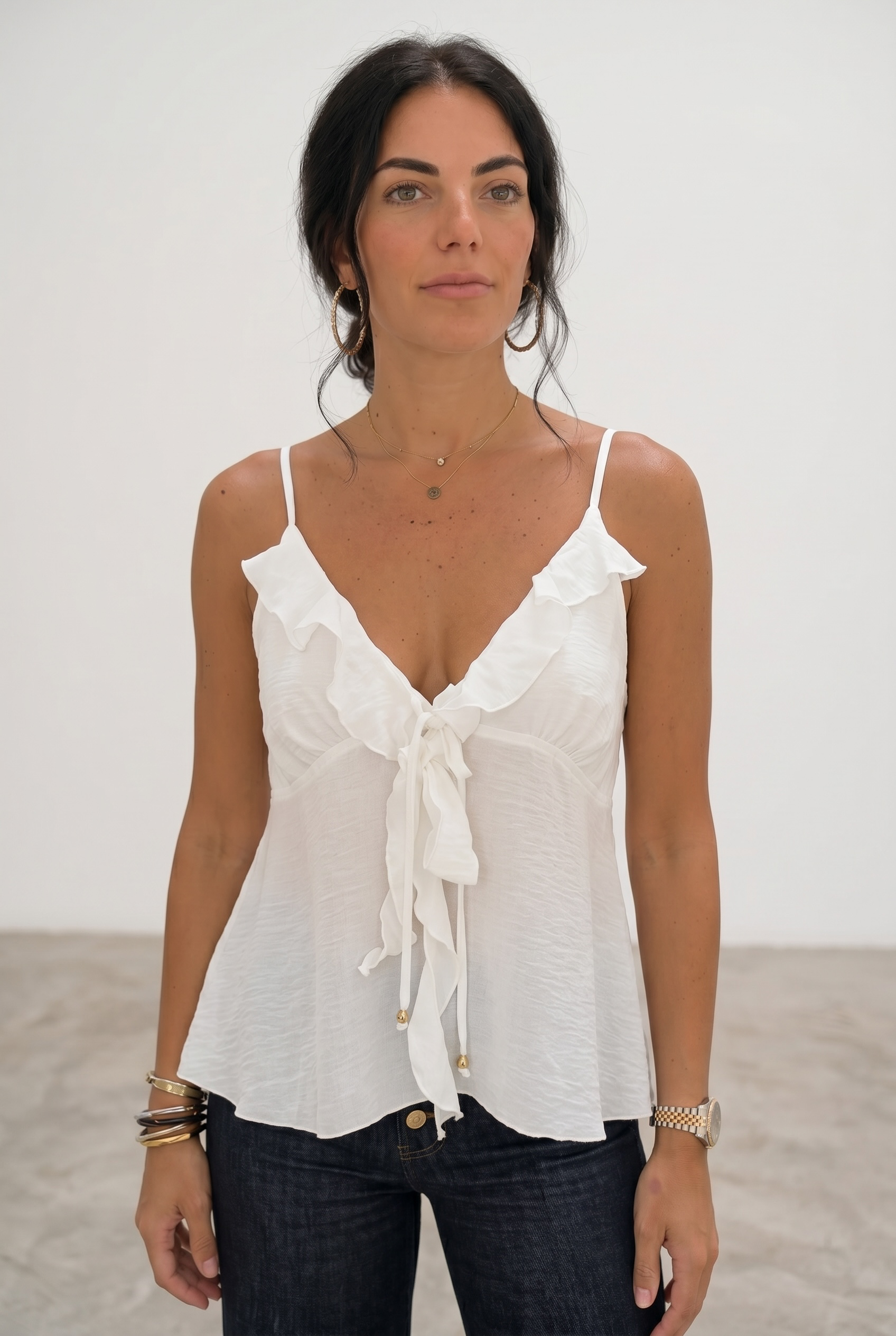 Flawless Bretelle Top - White