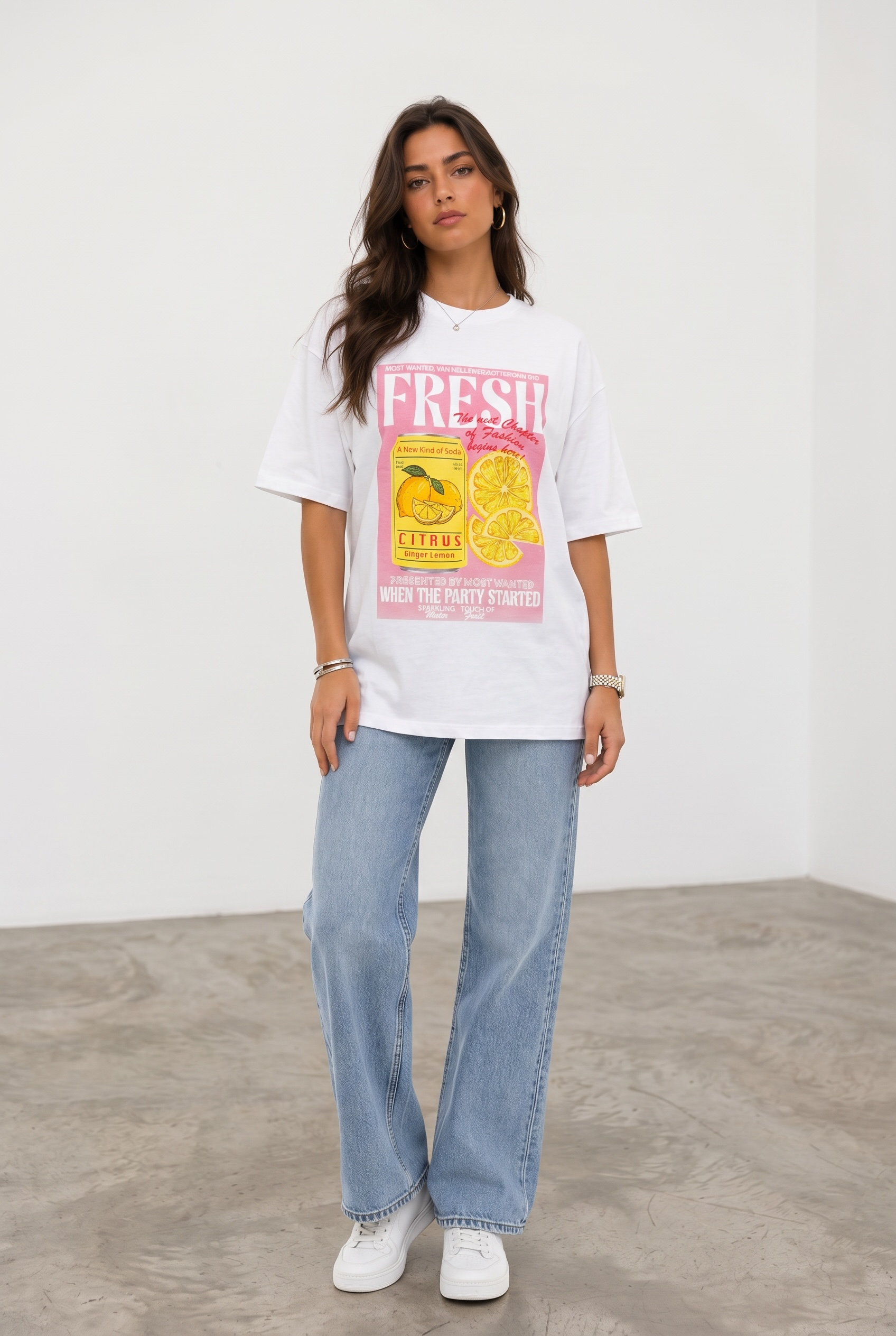 Ginger Lemon Citrus Tshirt - White