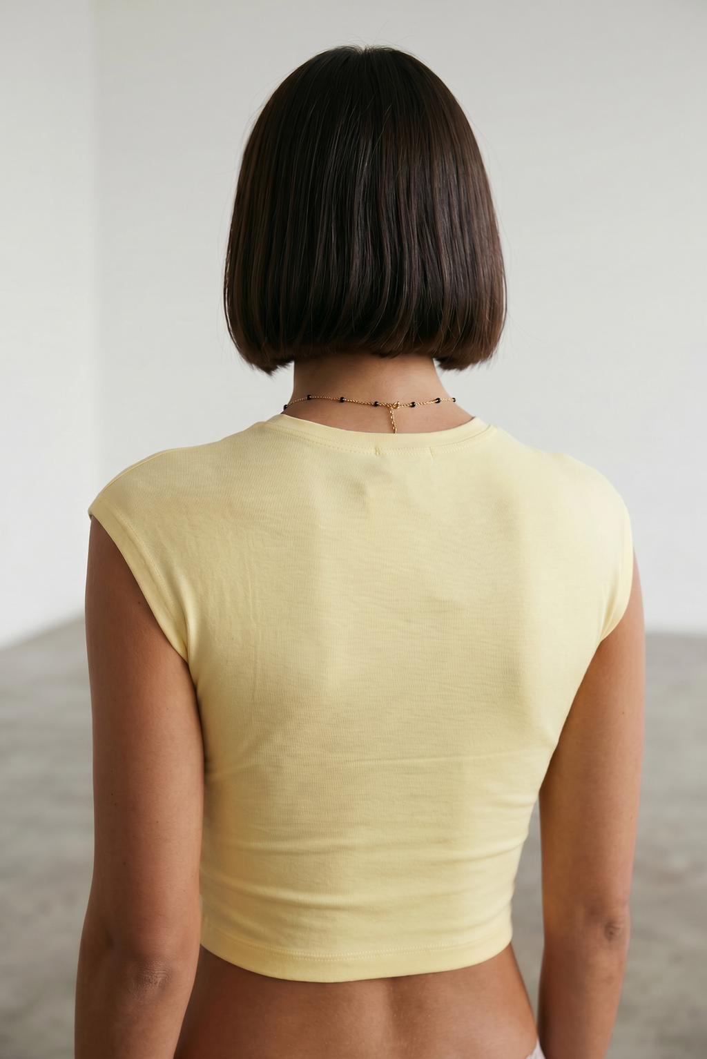 Simple Crop Top - Yellow
