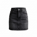 Denim Skirt - Black