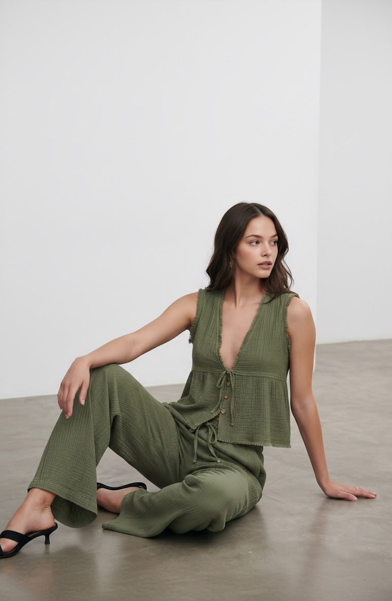 Olive Whisper Set - Khaki