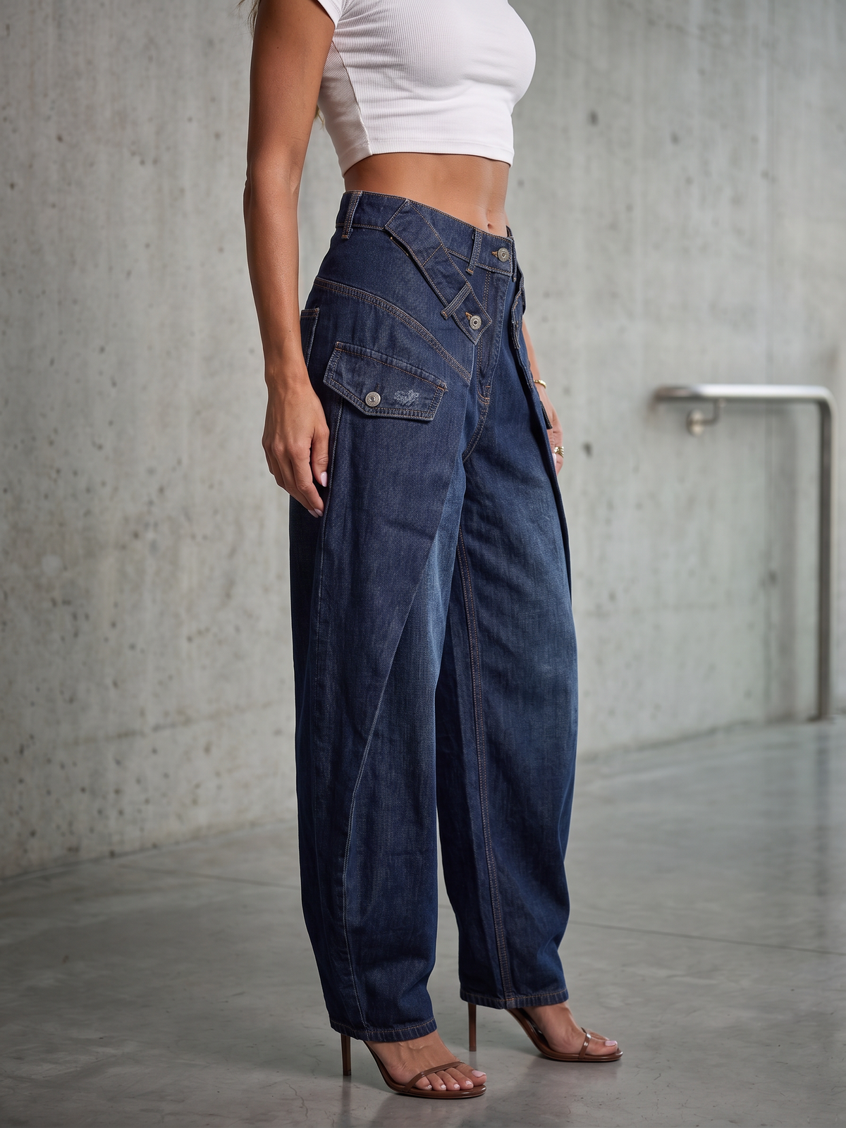 Statement Trouser Jeans - Navy