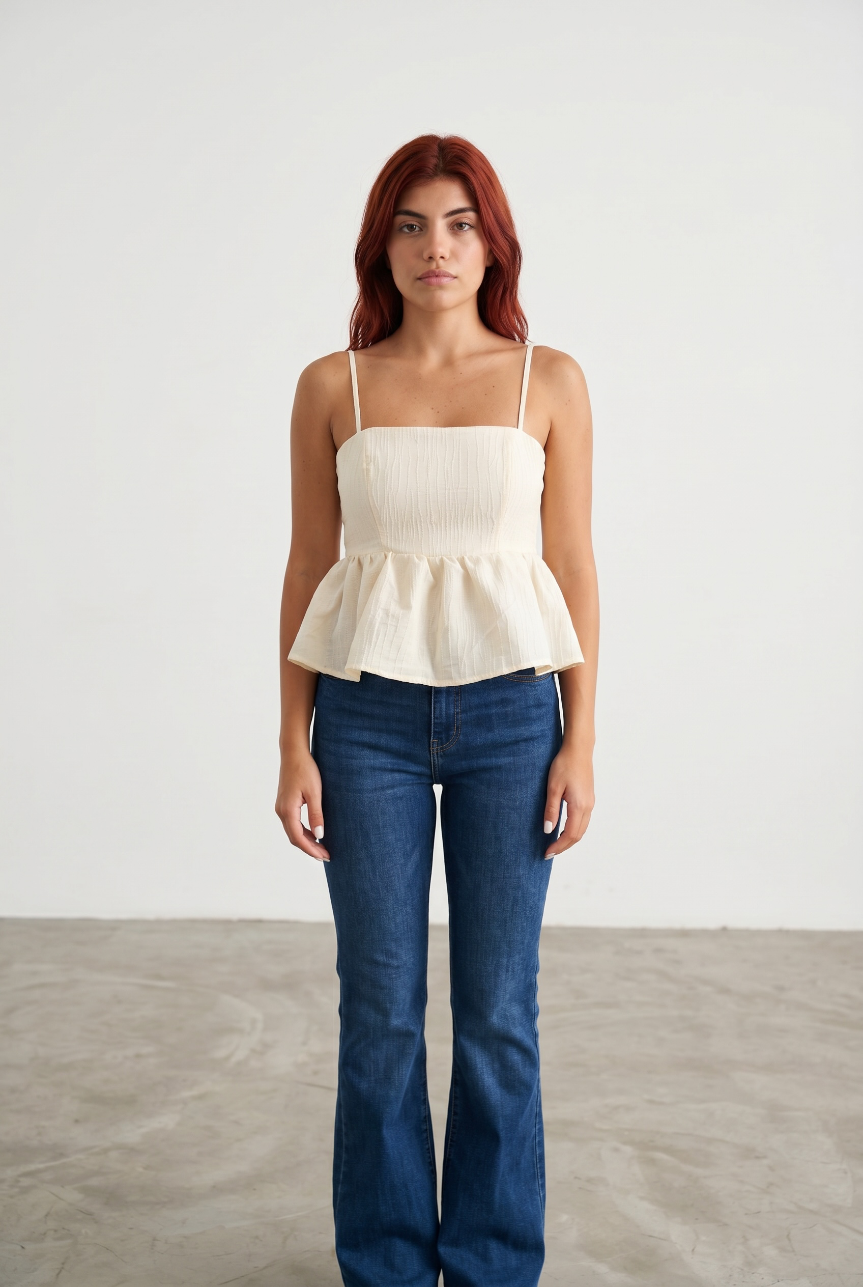 Summer Corset With Beads On The Back - Beige