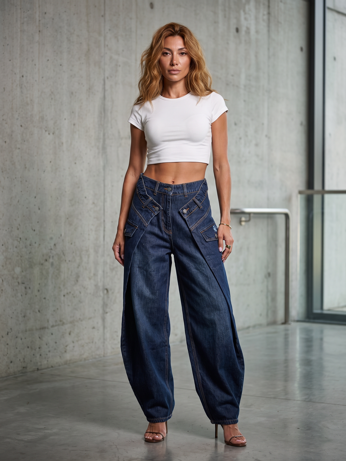 Statement Trouser Jeans - Navy
