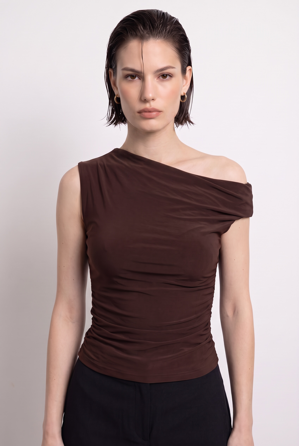 Asymmetrical Top - Brown