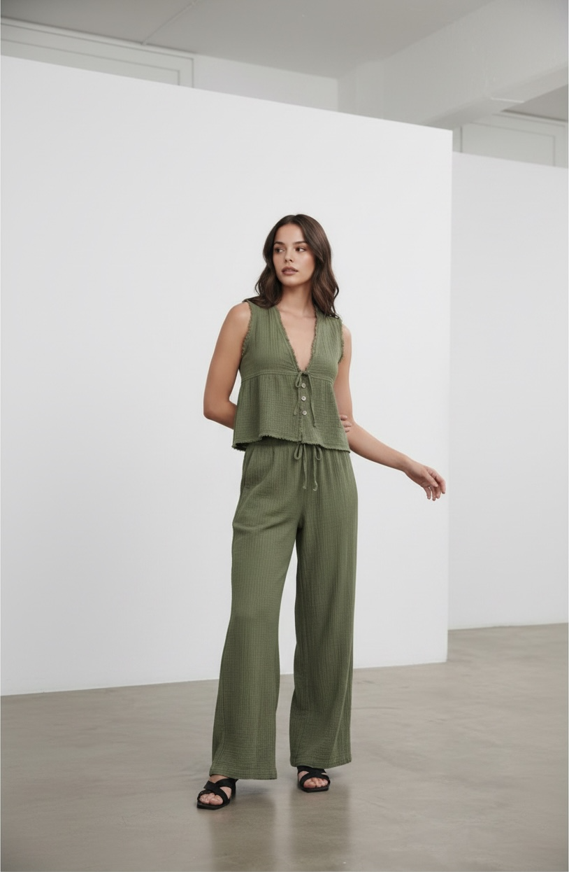 Olive Whisper Set - Khaki