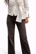 Glitter Flare Jeans - Brown