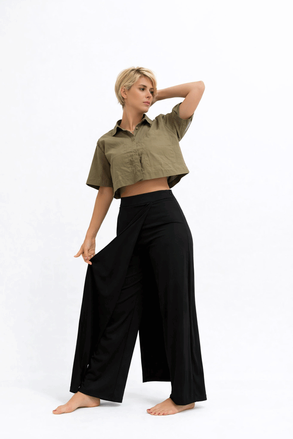 Crop Shirt - Military Green
