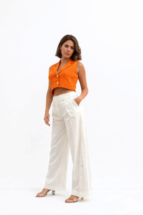 Linen Trouser - White