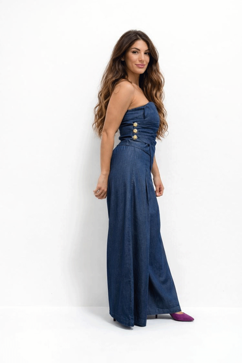 Denim Set Palazzo - Blue