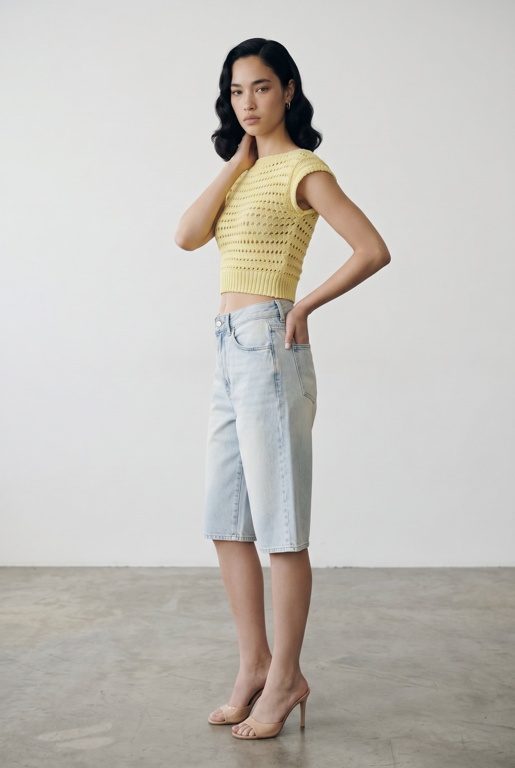 High Waist Bermuda Jorts