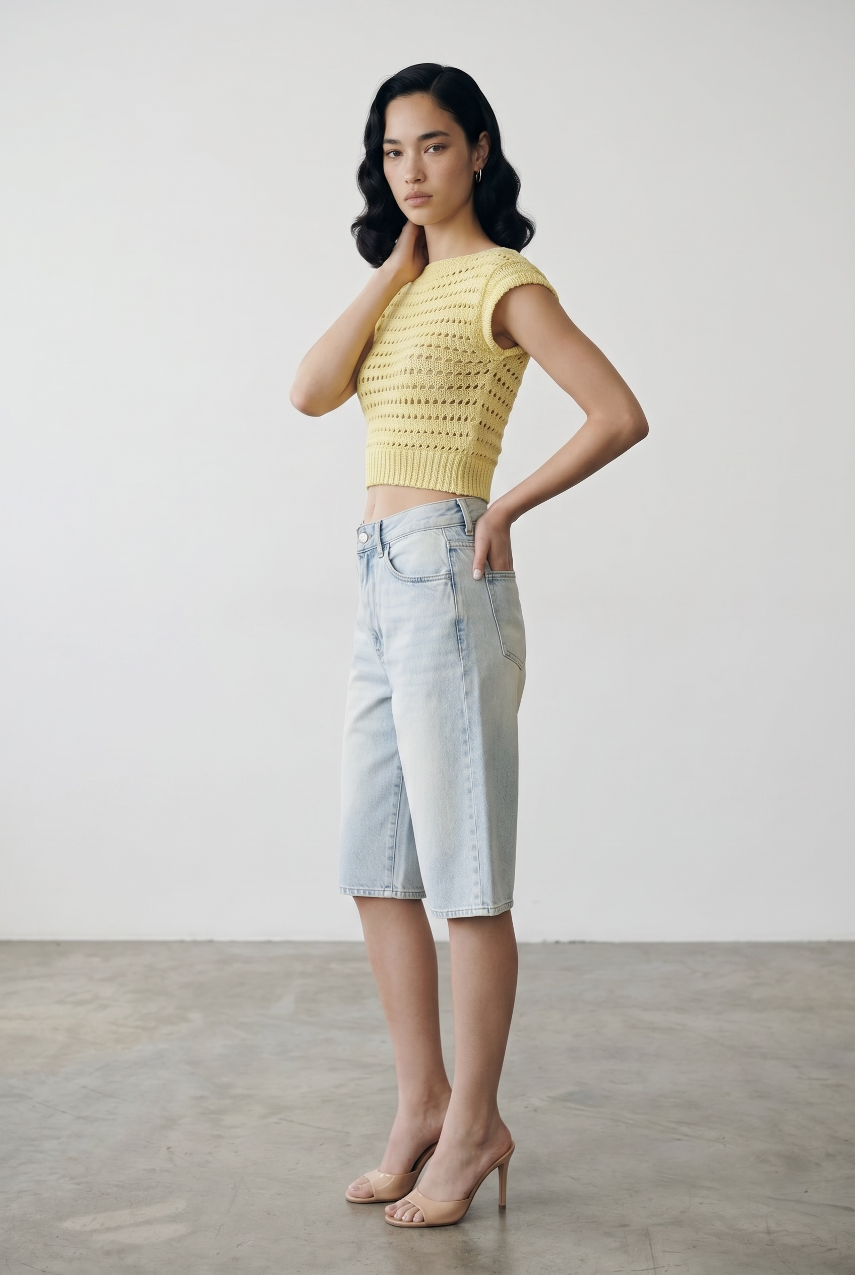 High Waist Bermuda Jorts