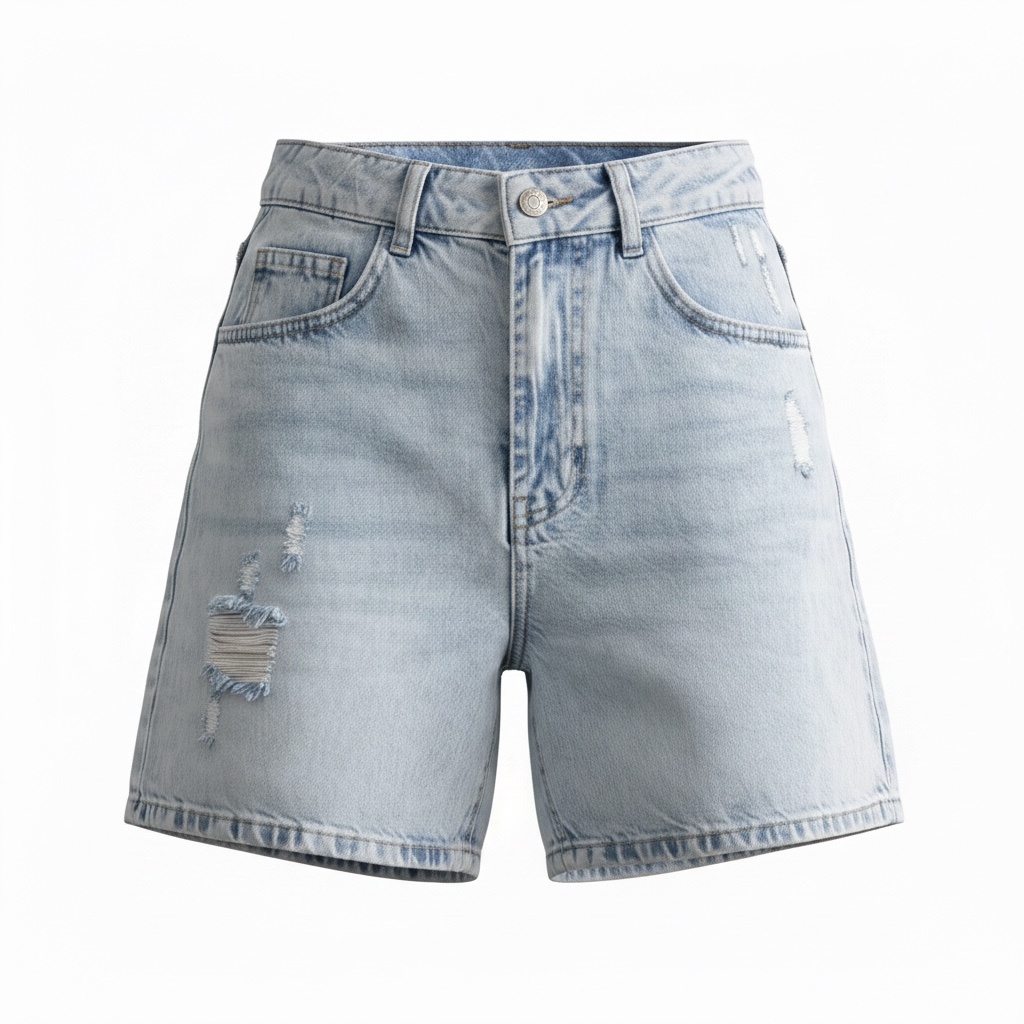Distressed Short - Stone Blue