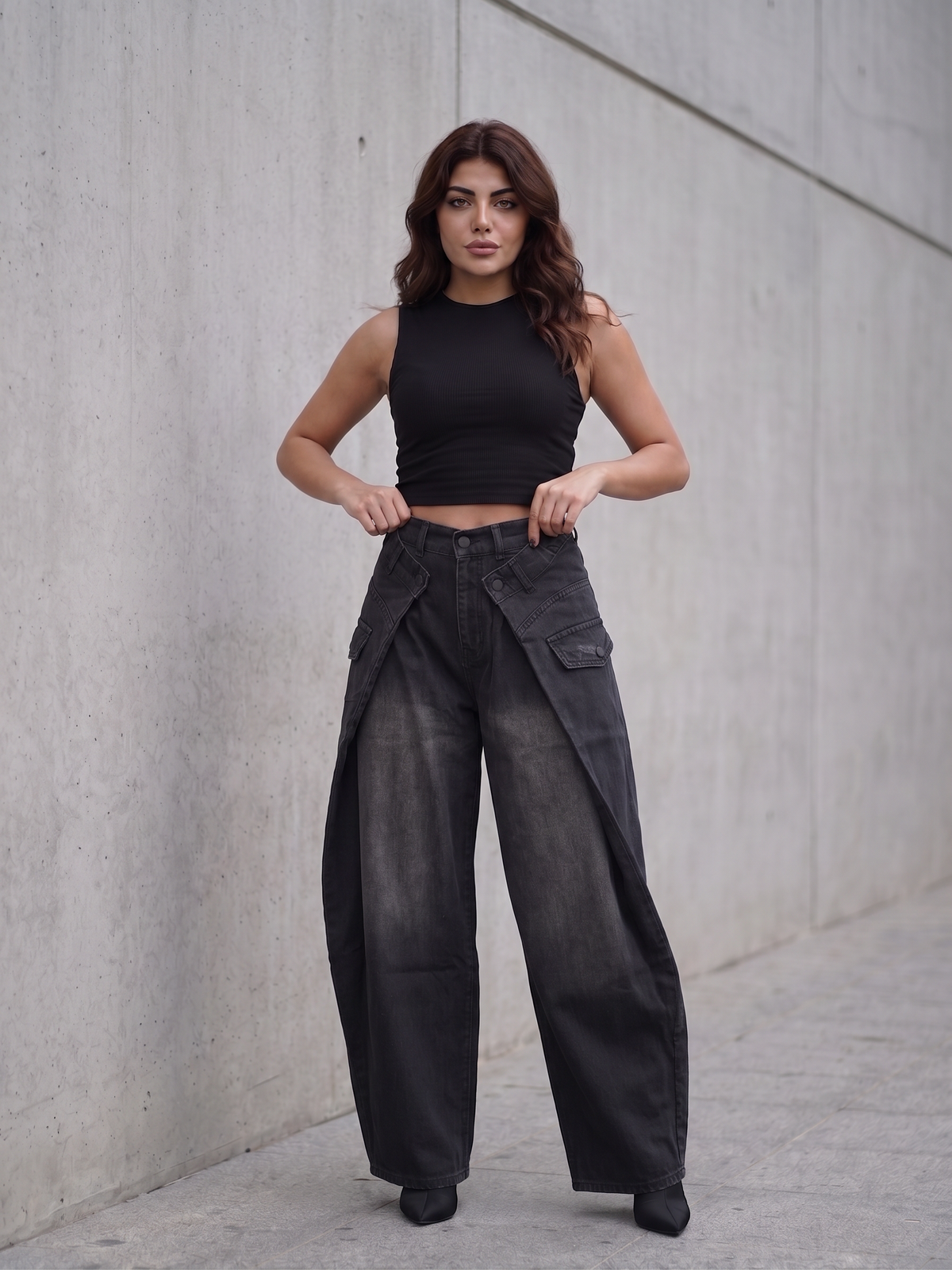 Statement Trouser Jeans - Black
