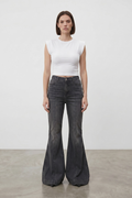 Elephant Flare Jeans - Washed Black