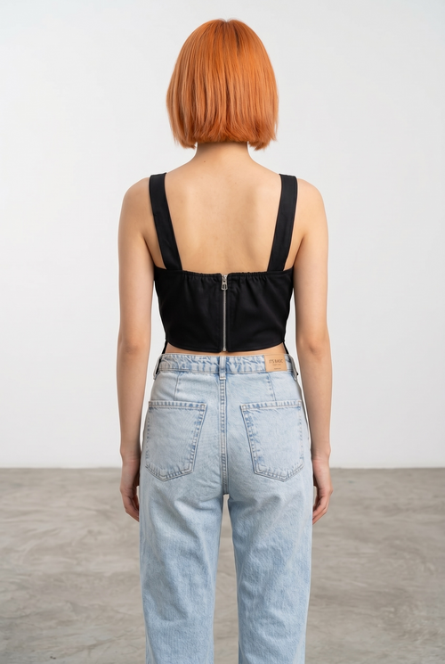 Corset Asymmetric - Black