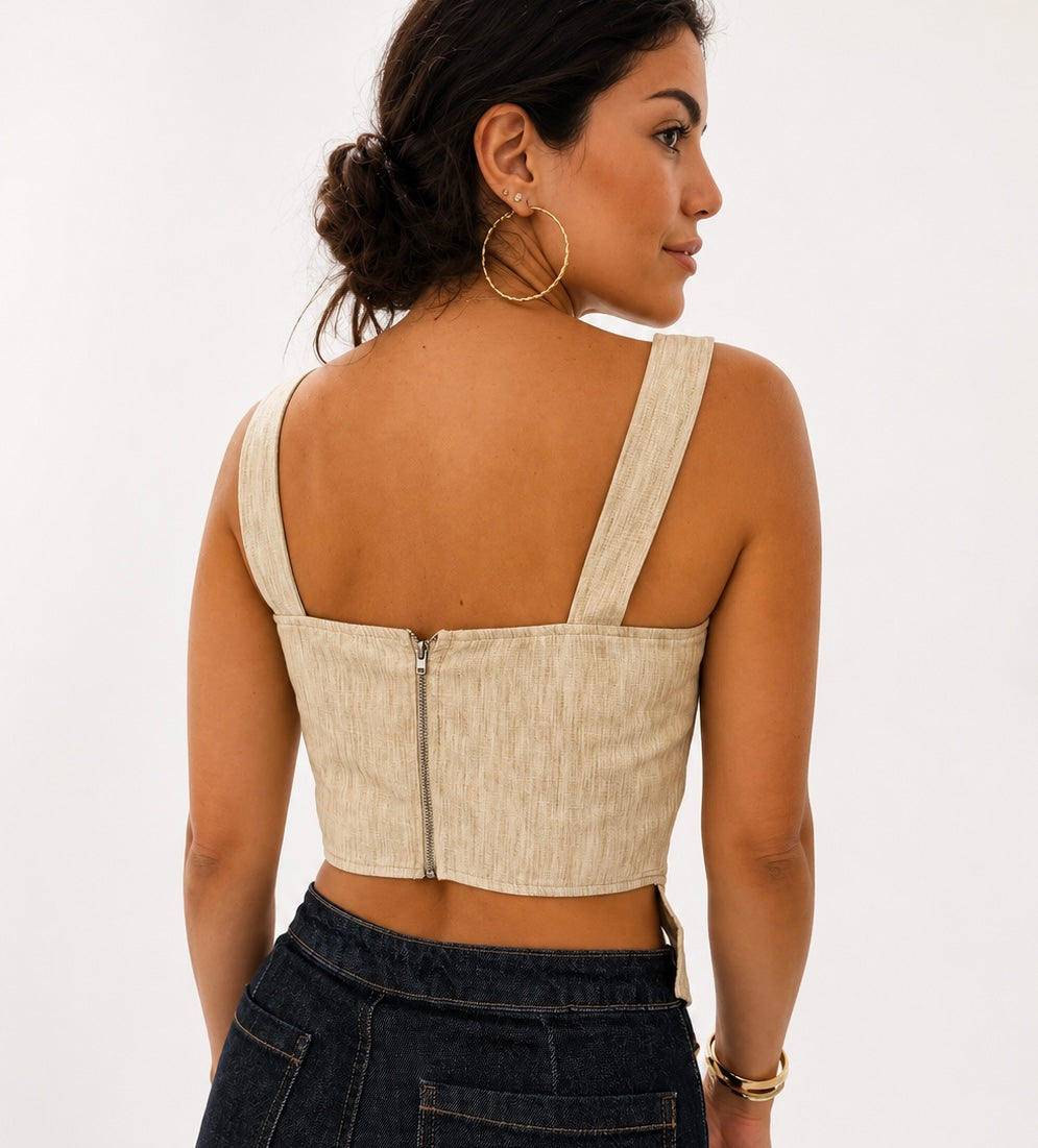 Corset Asymmetric - Beige