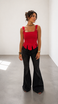 Corset Asymmetric - Red