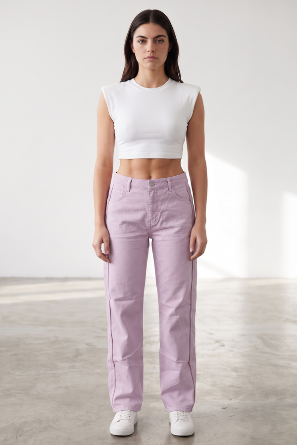 Loose Jeans - Light Purple