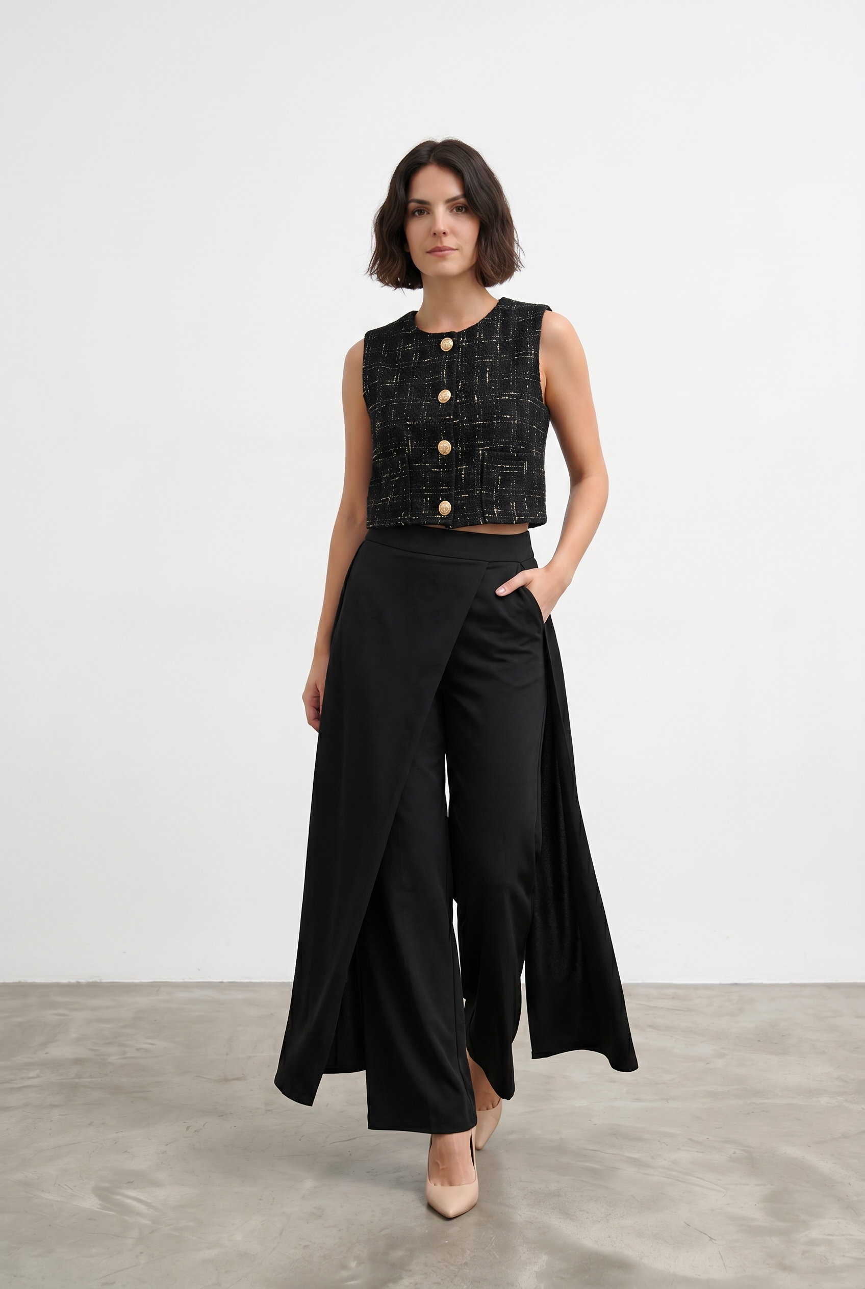 Saree Pants - Black
