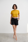 Crop T-shirt - Yellow