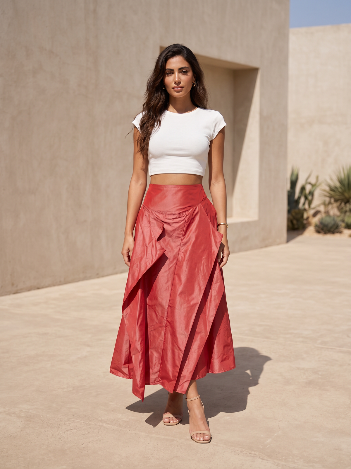 Amour Rouge Skirt - Red