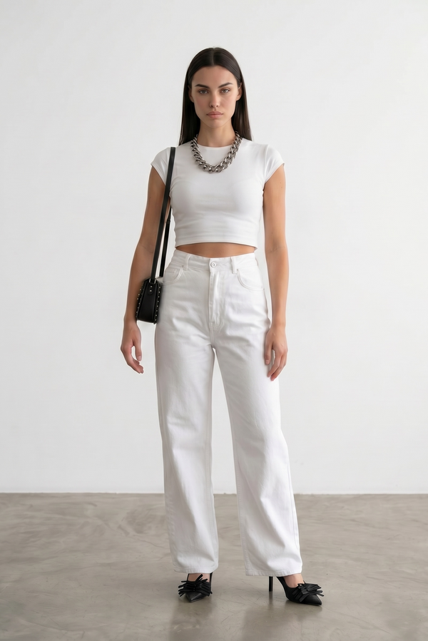 Straight Jeans - White