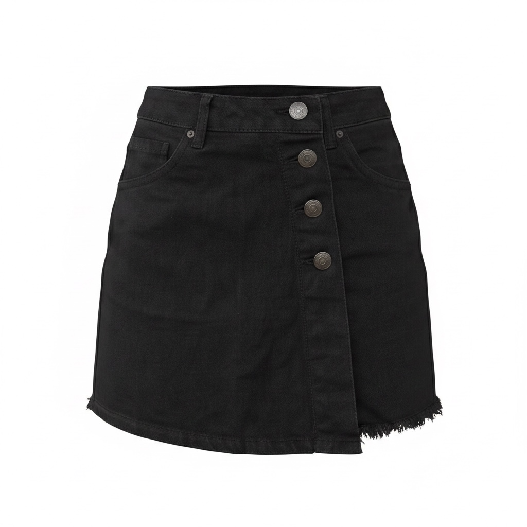 Denim Skort - Black
