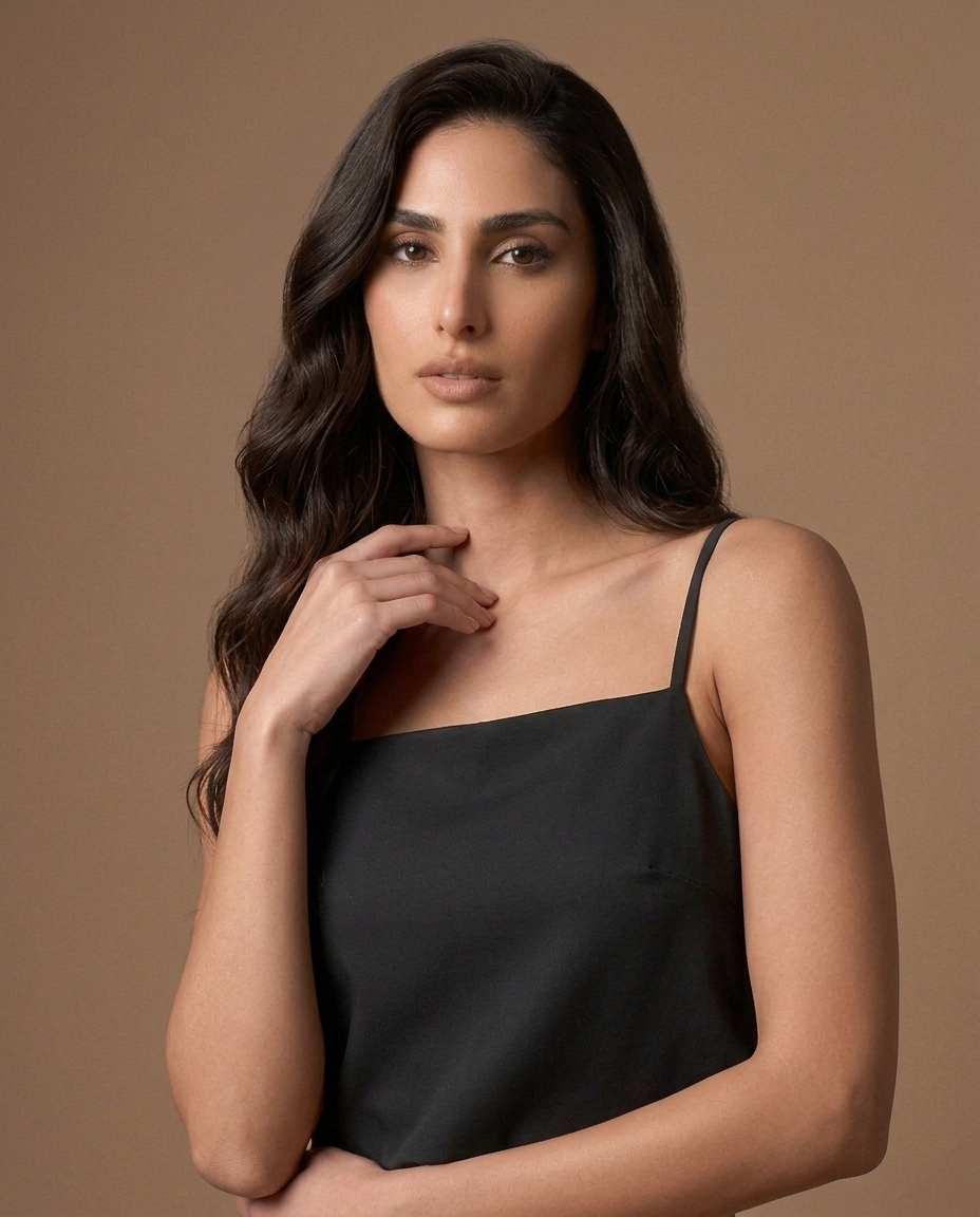 Muse Top With Back Buttons - Black