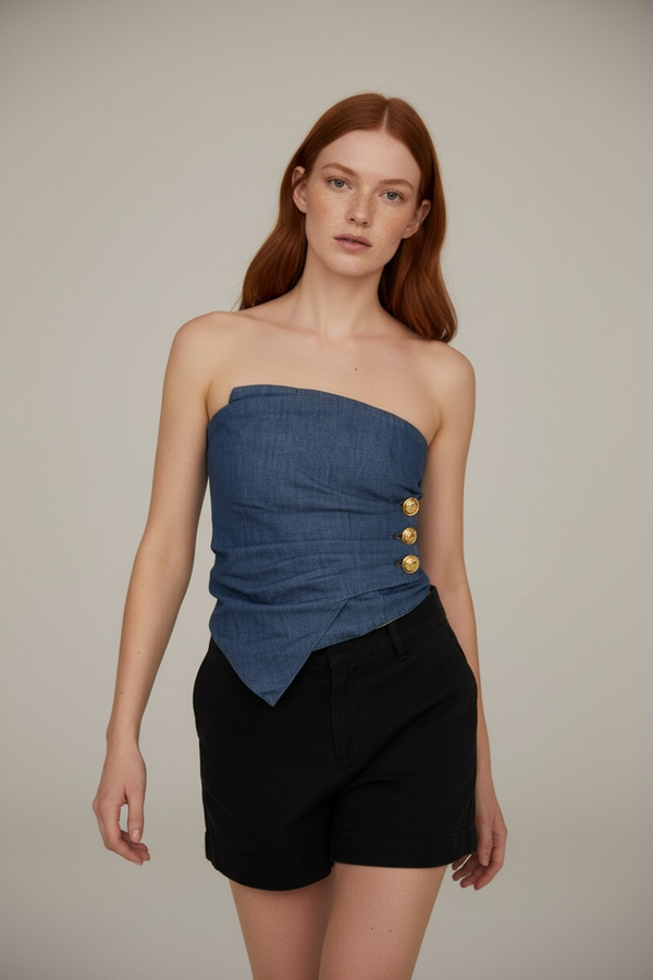 Denim Corset - Blue