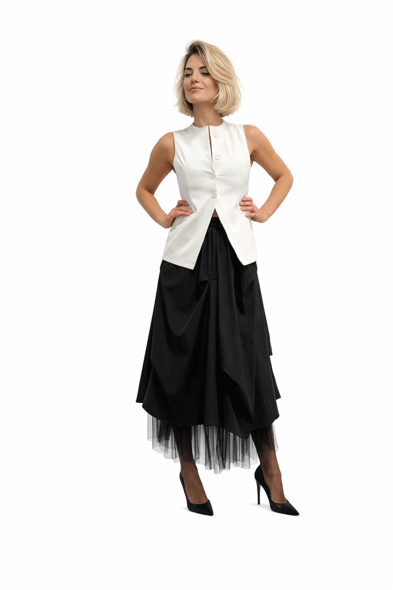 Waistcoat Top - White
