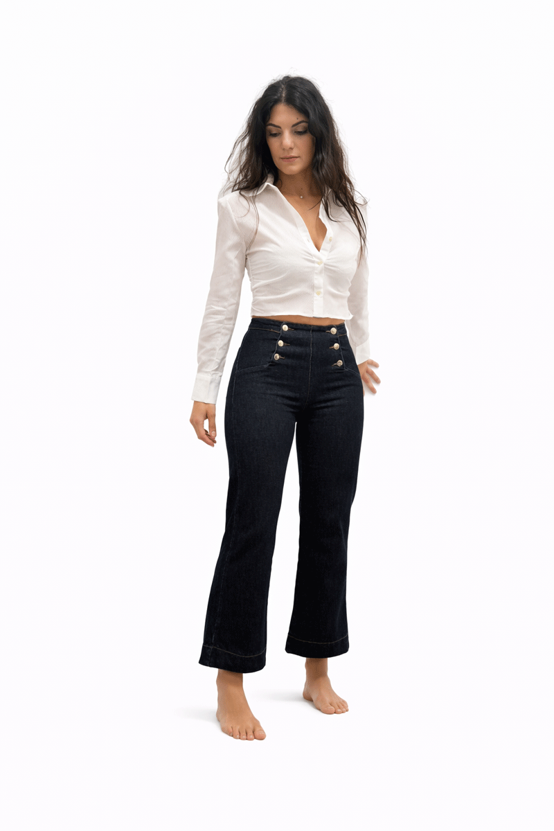 Striped Linen Shirt - White