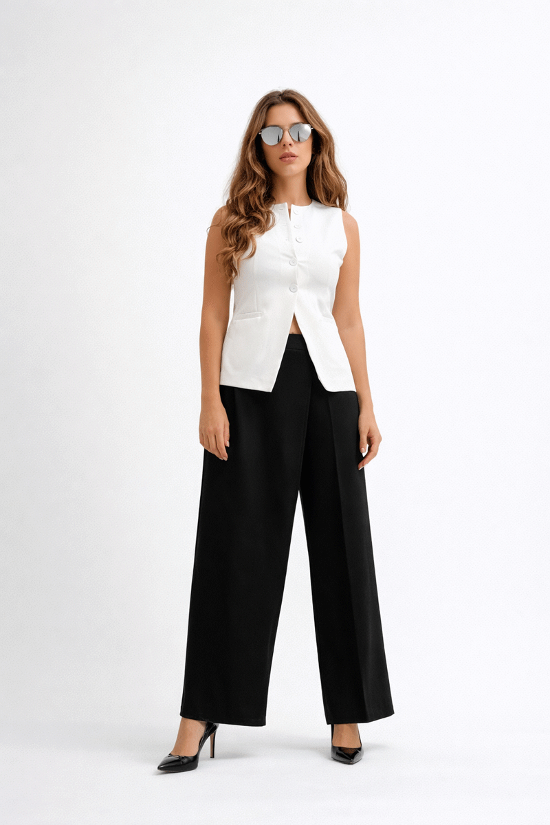 Waistcoat Top - White