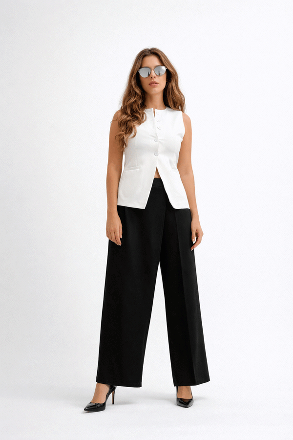 Waistcoat Top - White