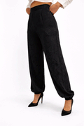 Satin Balloon Pants - Black