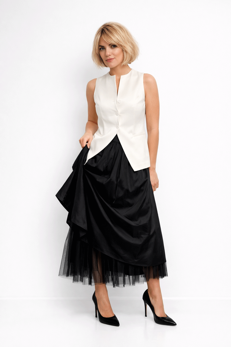 Layered Skirt - Black