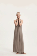 Halter Neck Dress - Greige