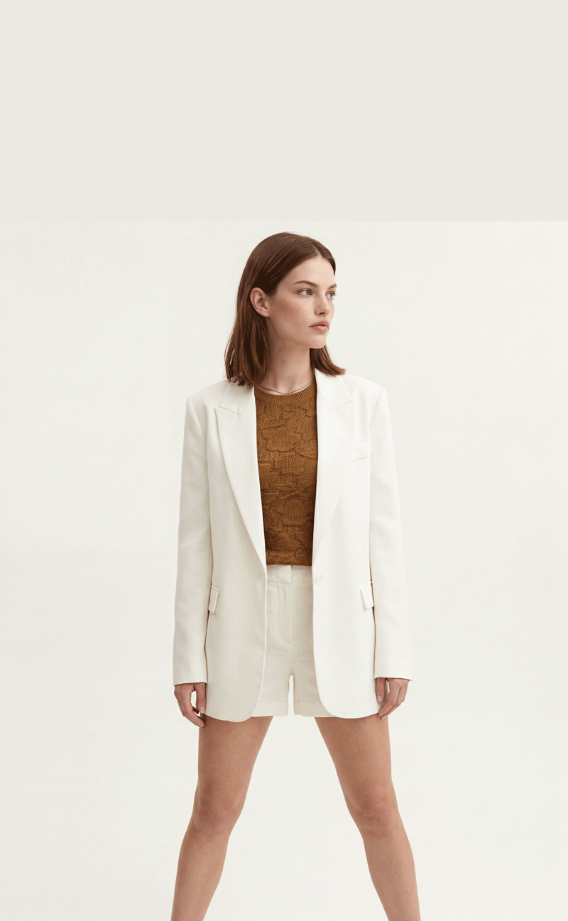 Linen Short - White